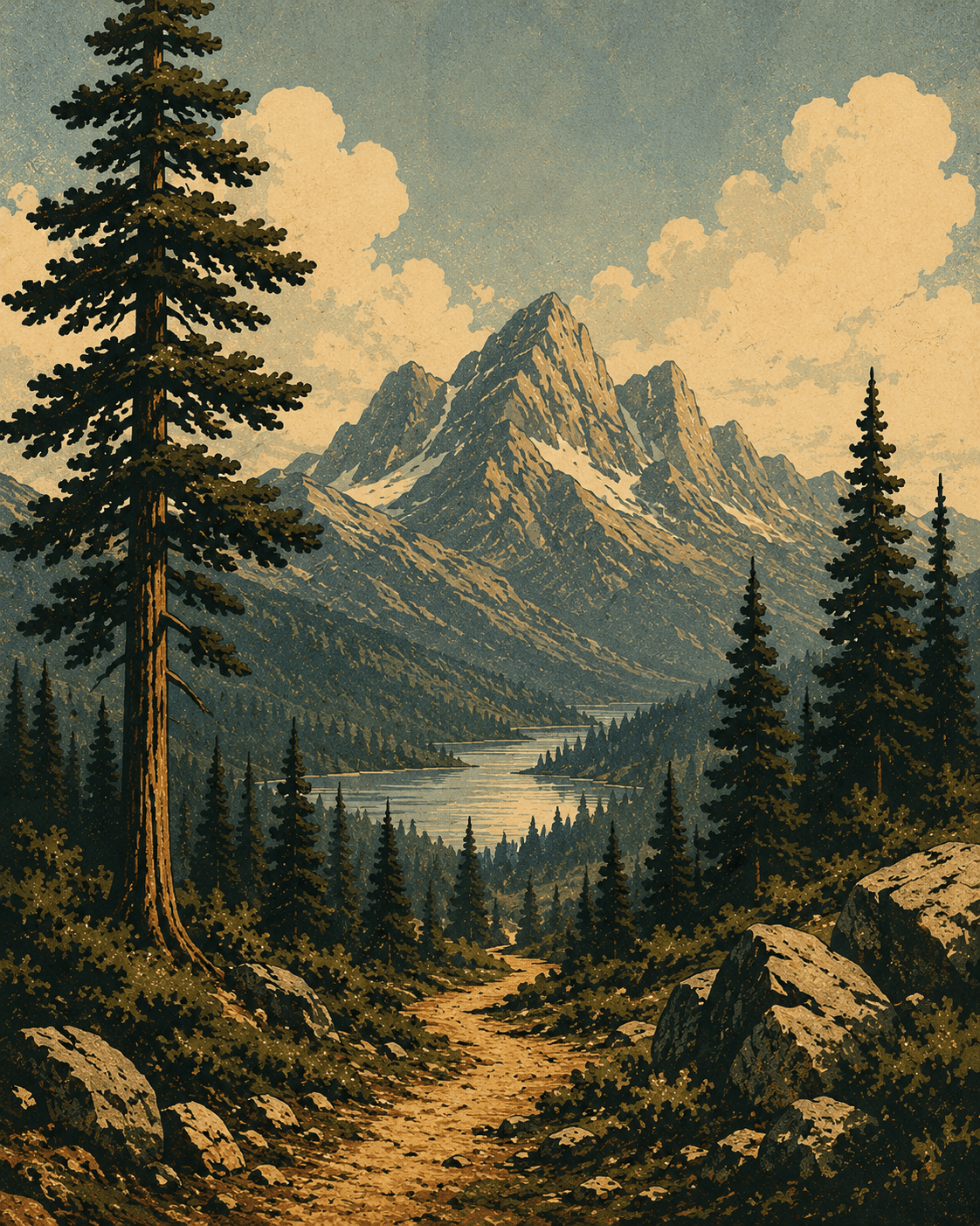 Mountain wilderness landscape
